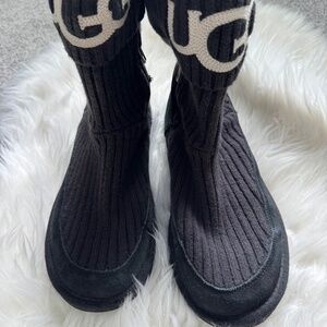 Ugg Suede and Knit boots size 9